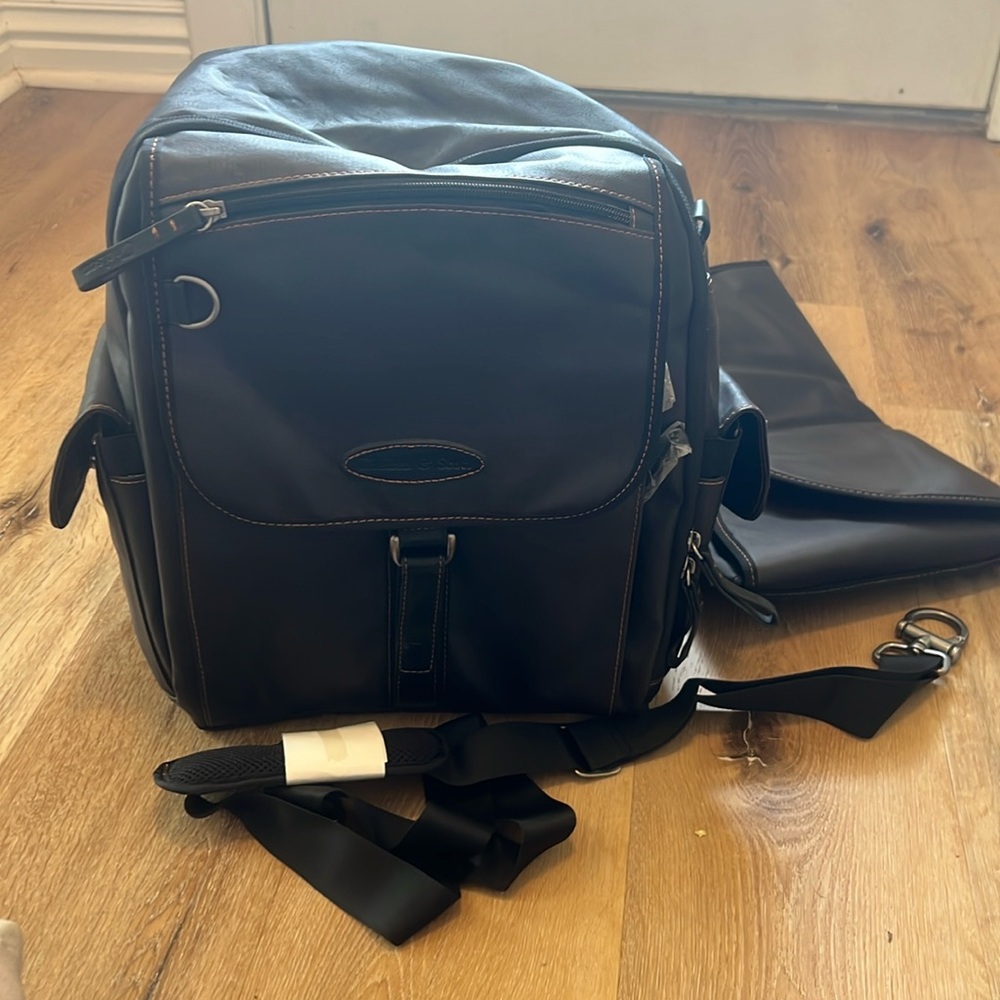 Chelsea & Scott backpack style diaper bag with optional strap